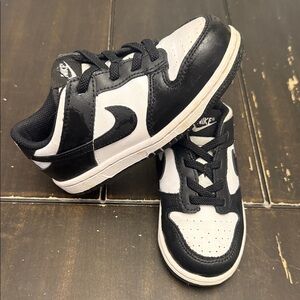 Nike Kids Black and White Low Dunk